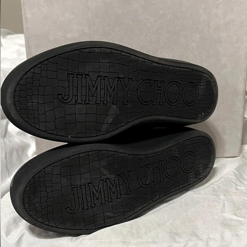 Jimmy Choo Belgravi Black High Top Sneakers Size 43 US Size 10 - Picture 5 of 8